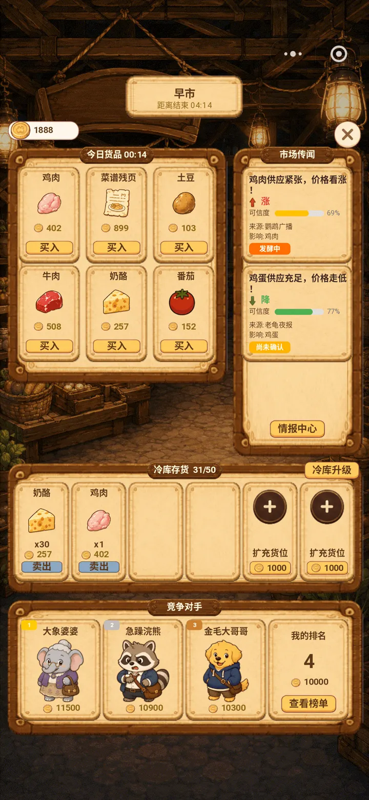 动物厨房集市场景