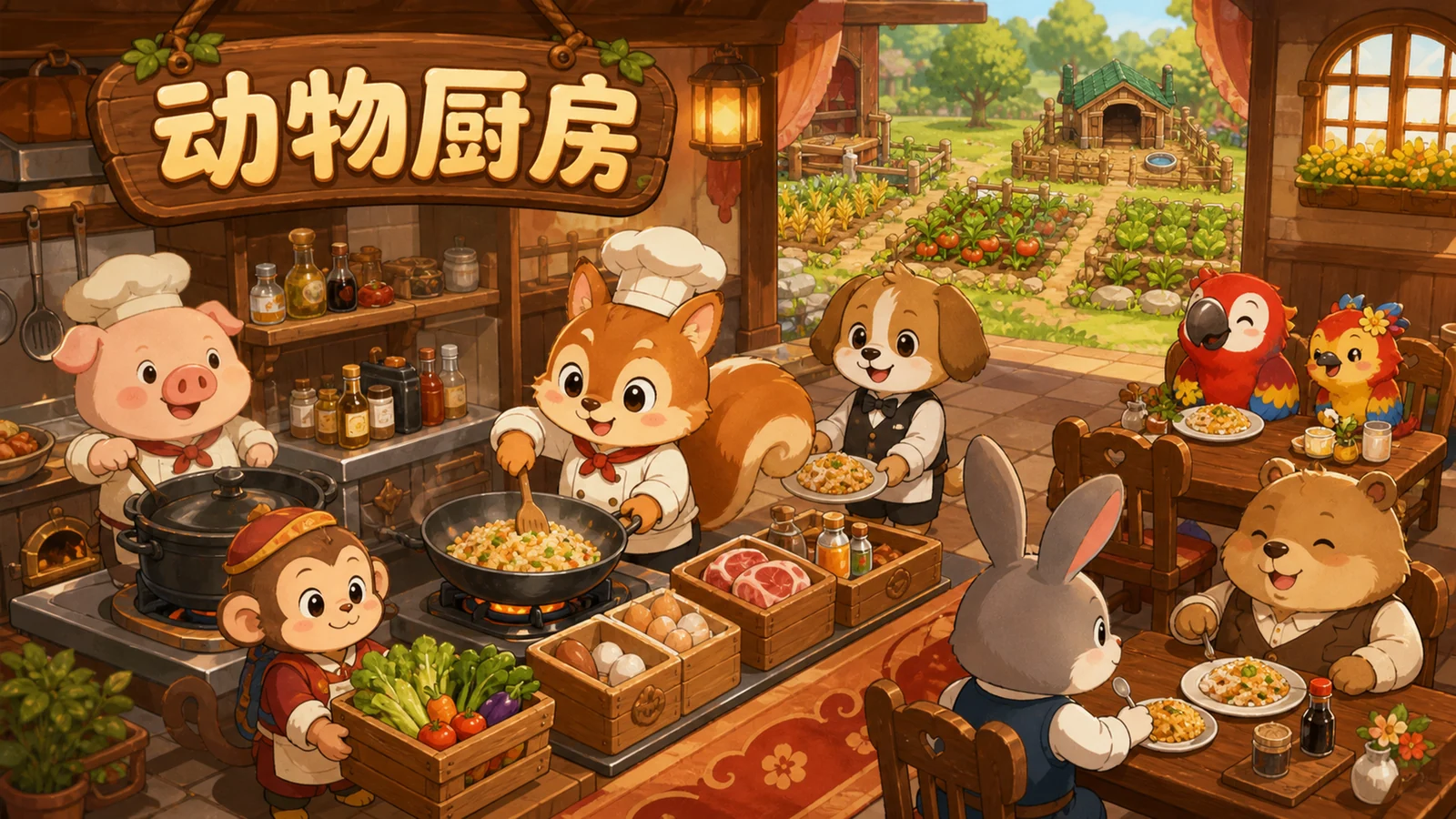 动物厨房可爱动物餐厅游戏宣传画面